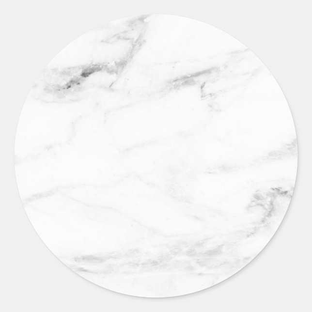 Adesivo Redondo Modelo em Branco de Mármore Branco Elegante e Mode (Frente)