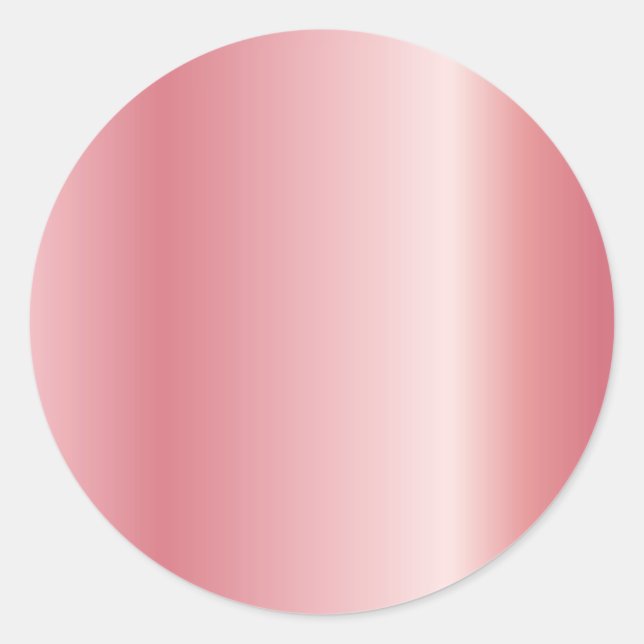 Adesivo Redondo Modelo em Branco Dourado Rosado com Texto Personal (Frente)