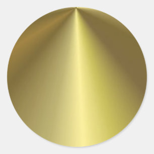 Adesivo Redondo Modelo em Branco Moderno Dourado com Aparência Met