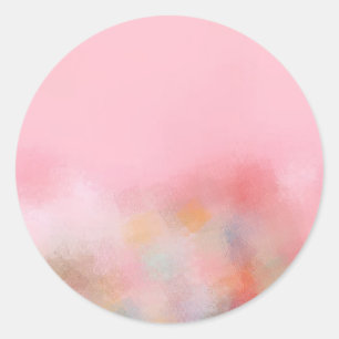 Adesivo Redondo Modelo em Branco Tendência Cor Rosa Personalizado