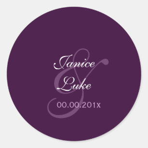 Adesivo Redondo Modelo fácil/roxo/ameixa