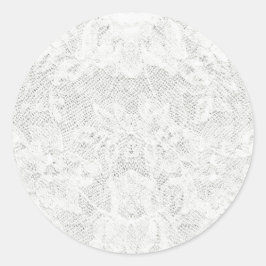 Adesivo Redondo Modelo - Fundo de rendas brancas