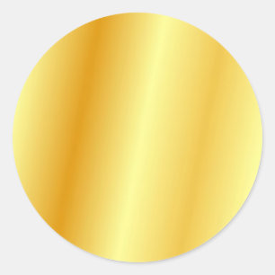 Adesivo Redondo Modelo Glamour de Visual Dourado Personalizado Ele