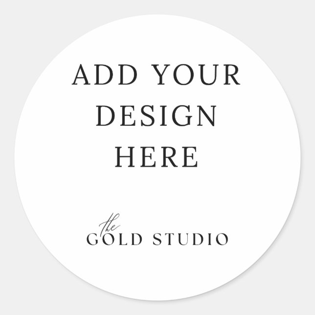 Adesivo Redondo Modelo grande do Vazio redondo (Frente)