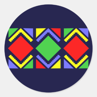 Adesivo Redondo Modelo indiano American Native pattern