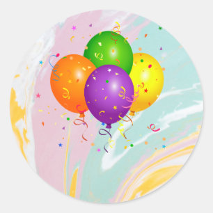 Adesivo Redondo modelo parabéns