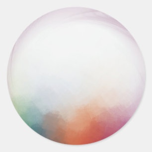 Adesivo Redondo Modelo personalizado abstrato colorido moderno em 