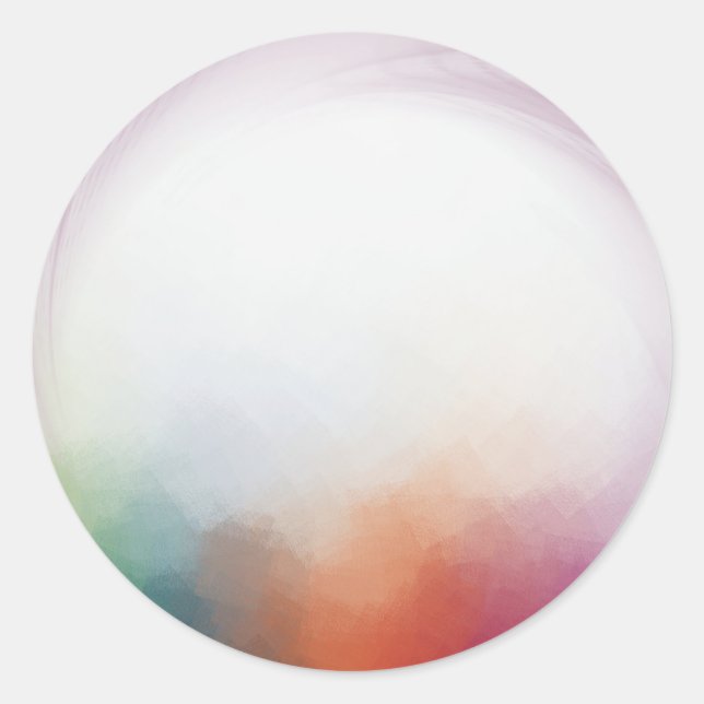 Adesivo Redondo Modelo personalizado abstrato colorido moderno em  (Frente)