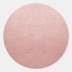 Adesivo Redondo Modelo Rosa Dourado em Branco para Qualquer Texto