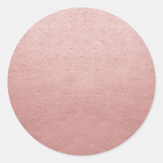 Adesivo Redondo Modelo Rosa Dourado em Branco para Qualquer Texto  (Frente)