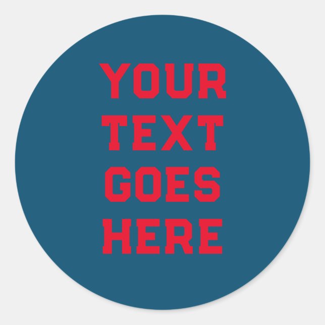 Adesivo Redondo modelo seu texto aqui texto pessoal (Frente)