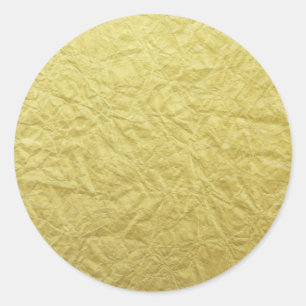 Adesivo Redondo Modelo Textured do fundo do olhar da folha Dourado