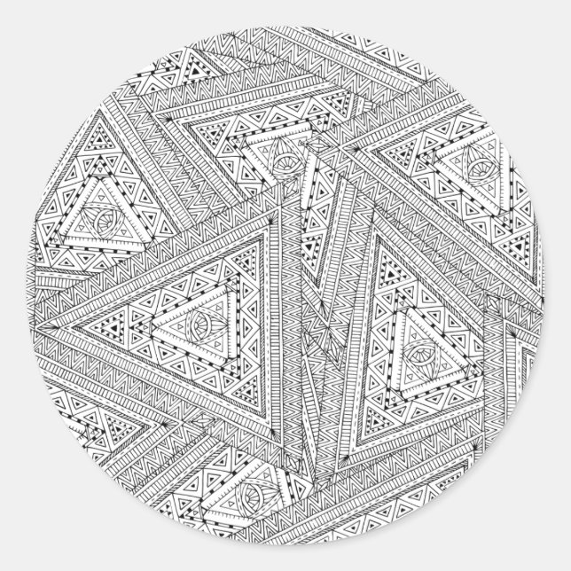 Adesivo Redondo Modelo Tribal 2 (Frente)