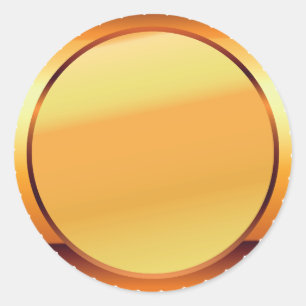 Adesivo Redondo modelo vazio ouro  Adicionar o texto  Carimbo mode