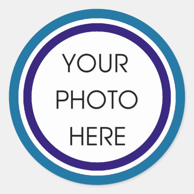 Adesivo Redondo Modelos azuis e Marinhos (Frente)