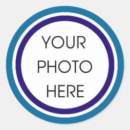 Adesivo Redondo Modelos azuis e Marinhos