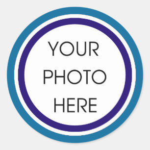 Adesivo Redondo Modelos azuis e Marinhos