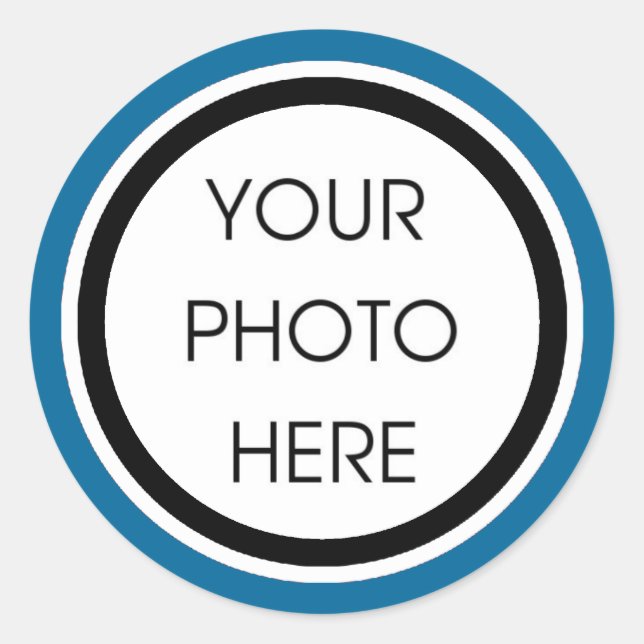 Adesivo Redondo Modelos azuis e pretas (Frente)