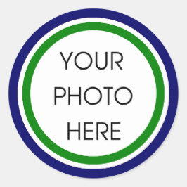 Adesivo Redondo Modelos verdes e azuis