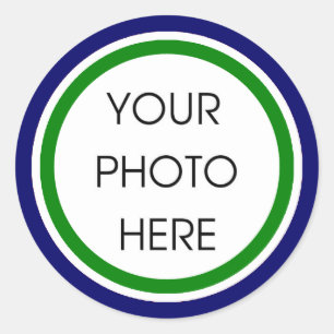 Adesivo Redondo Modelos verdes e azuis