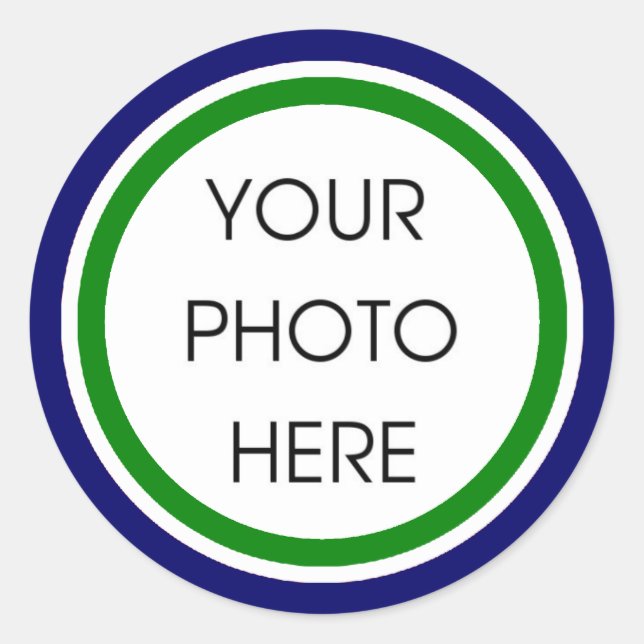 Adesivo Redondo Modelos verdes e azuis (Frente)