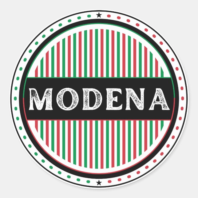 Adesivo Redondo Modena City Pride Emblem – Italian Identity (Frente)