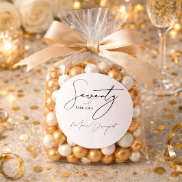 Adesivo Redondo Modern 70 and Fabulous 70th Birthday Party