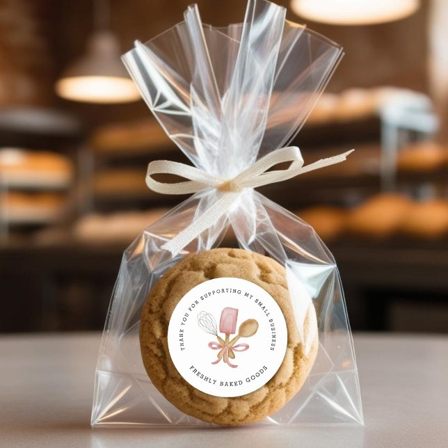 Adesivo Redondo Modern Bakery Obrigado Sticker (Criador carregado)