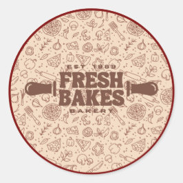 Adesivo Redondo Modern Best Pizza In Town Professional