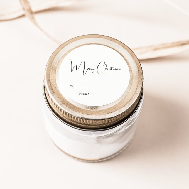 Adesivo Redondo Modern Boho Feliz Natal Para De (Criador carregado)