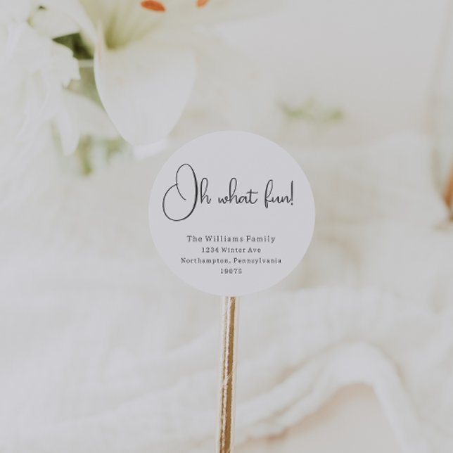 Adesivo Redondo Modern Boho Oh Que Diversão De Envelopes (Criador carregado)