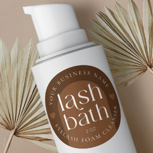 Adesivo Redondo Modern Boho Terracotta Lash Bath Foam Cleanser