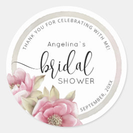 Adesivo Redondo Modern Bride Shower Sticker