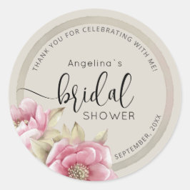 Adesivo Redondo Modern Bride Shower Sticker