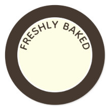 Modern Coffee Bakery Freshly Baked Treat Sticker