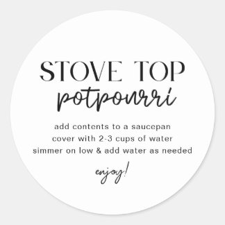 Adesivo Redondo Modern Homemade Christmas Stovetop Potpourri