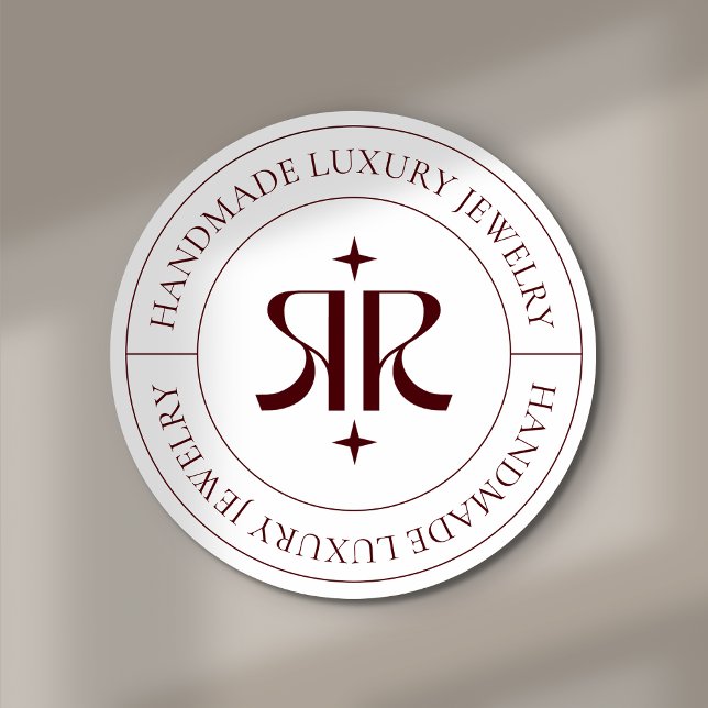 Adesivo Redondo Modern Logo Product Packaging Sticker (Criador carregado)