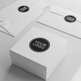 Adesivo Redondo Modern Minimalist Custom Logo Business Branding