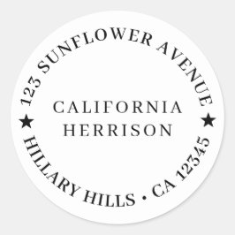 Adesivo Redondo Modern Minimalist Simple Star Design