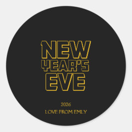 Adesivo Redondo Modern New Year’s Eve Party 