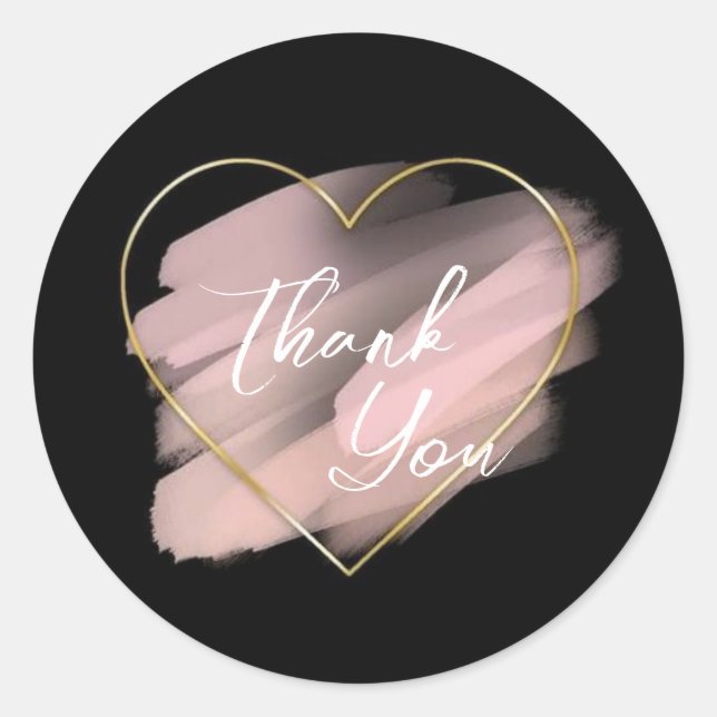 Adesivo Redondo Modern Obrigado (Frente)