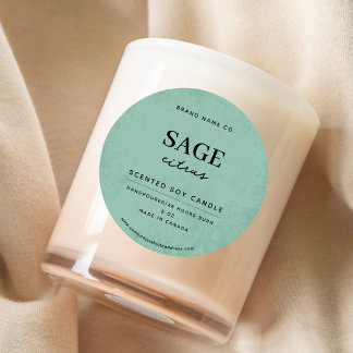 Adesivo Redondo Modern Sage Green Rustic