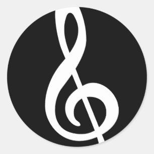 Adesivo Redondo Modern Treble Clef