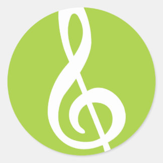 Adesivo Redondo Modern Treble Clef