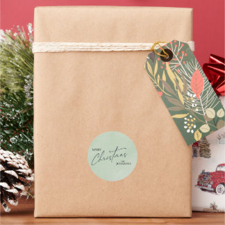 Adesivo Redondo Modern Trendy Christmas | Elegante Verde