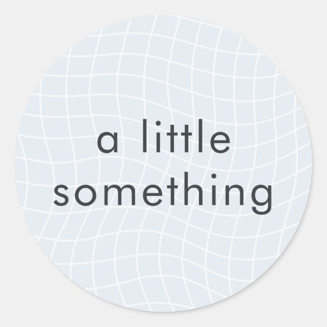 Adesivo Redondo Modern Warped Grid | Minimalist Text Message (Frente)