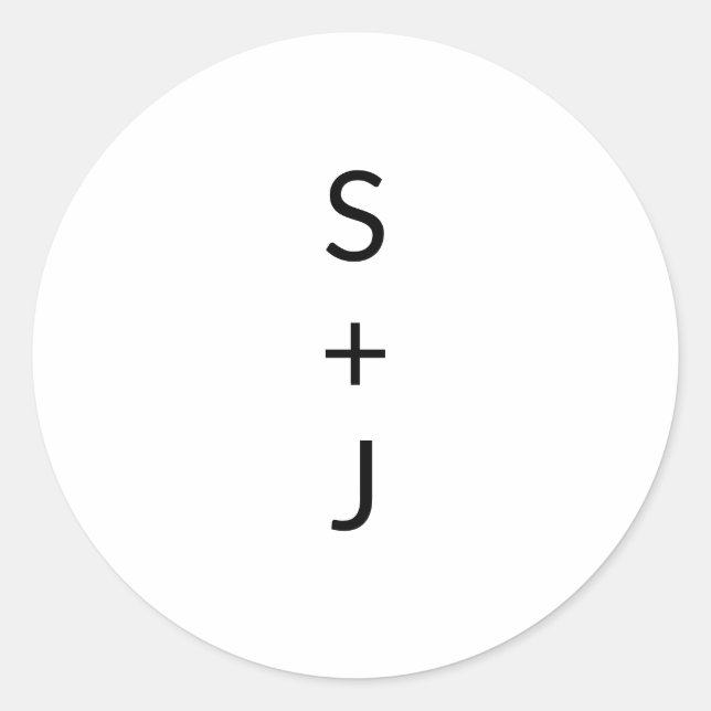 Adesivo Redondo Modern Wedding (Frente)