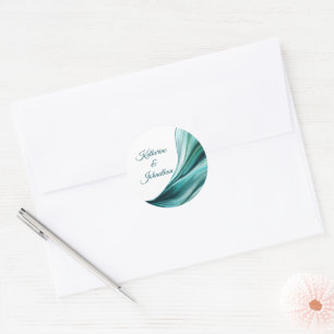 Adesivo Redondo Modern Wedding-Emerald Green-