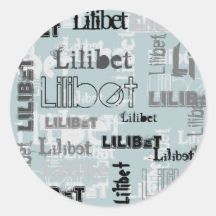 Adesivo Redondo Modern Wordcloud Boys NAME Personalizado