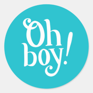 Adesivo Redondo Moderno Blue Oh Boy!